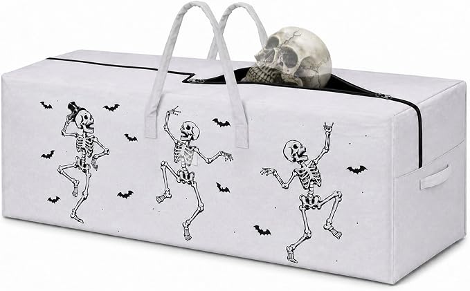 12ft Skeleton Storage Bag - 65"x30"x30" Oxford Halloween Skeleton Organizer - skeleton