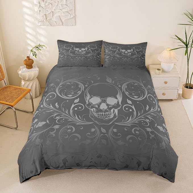 Erosebridal Skull Full Duvet Cover - skull bedding