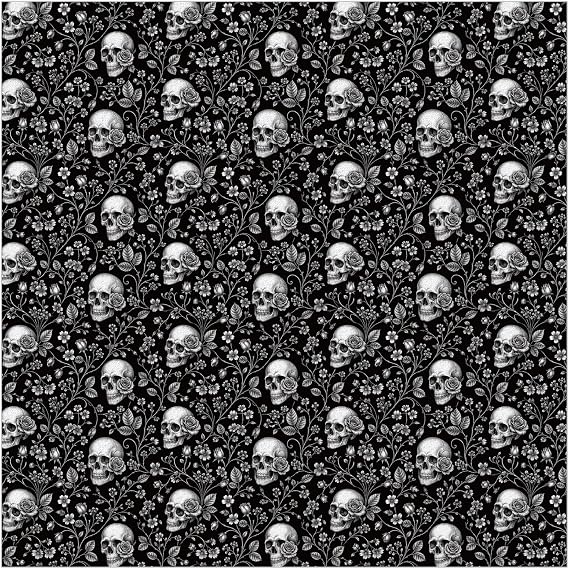 arricraft Large Cotton Bandana Headband for Men Women Outdoor Workout Running Headwear Decoration 22"x22" - skull headband