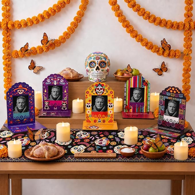 SUNNINO Dia De Los Muertos Decorations Day of the Dead Decorations - skull carpet