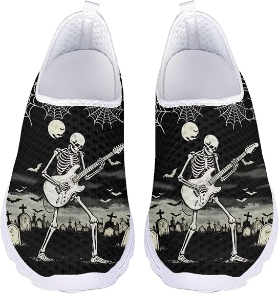 Walking Shoes for Women Slip-on Tennis Shoes Mesh Sneakers Casual Loafers,Size 35-43 EU - sugar skull boots