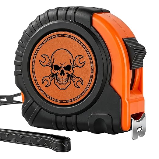 16 ft Tape Measure, Gothic Skull Head Measuring Tape with Bag, Tool Gifts - skull sticker