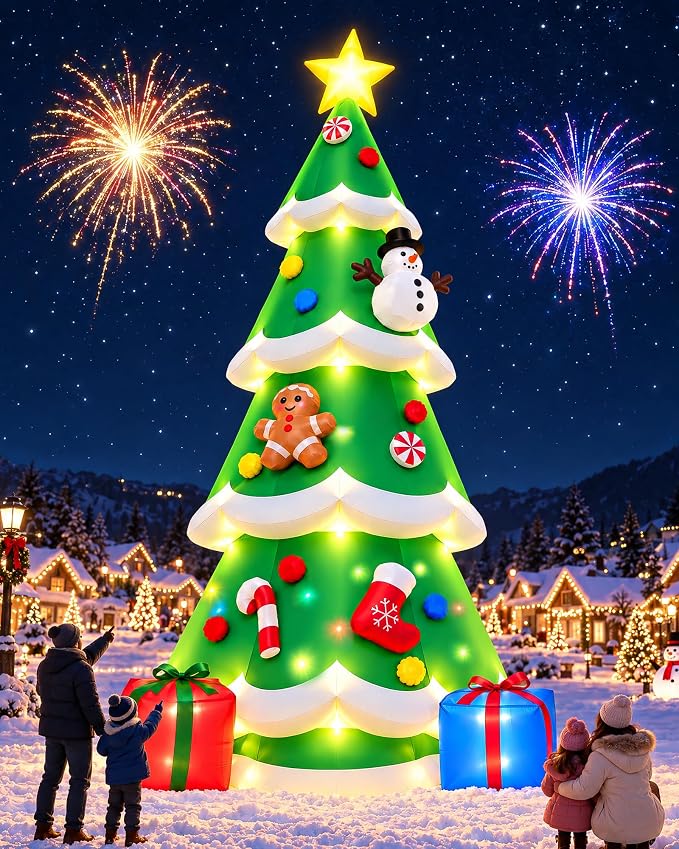 20FT Giant Christmas Inflatables, Lighted Christmas Tree Inflatable Outdoor Decoration, Blow up Christmas Outdoor Yard Decorations Inflables,Christmas Decor for Square Shopping Mall Lawn Holiday Party - skull inflatable