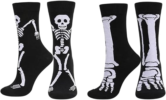 CYian Nonelty Socks for Women Cute Funny Crew Socks Gifts for Holiday Party - sugar skull costume
