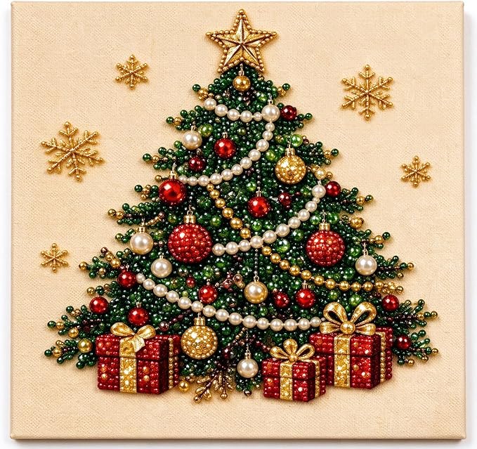 Christmas Tree Pattern Art DIY Kit 3D Diamond Painting Craft for Adults - skull painting