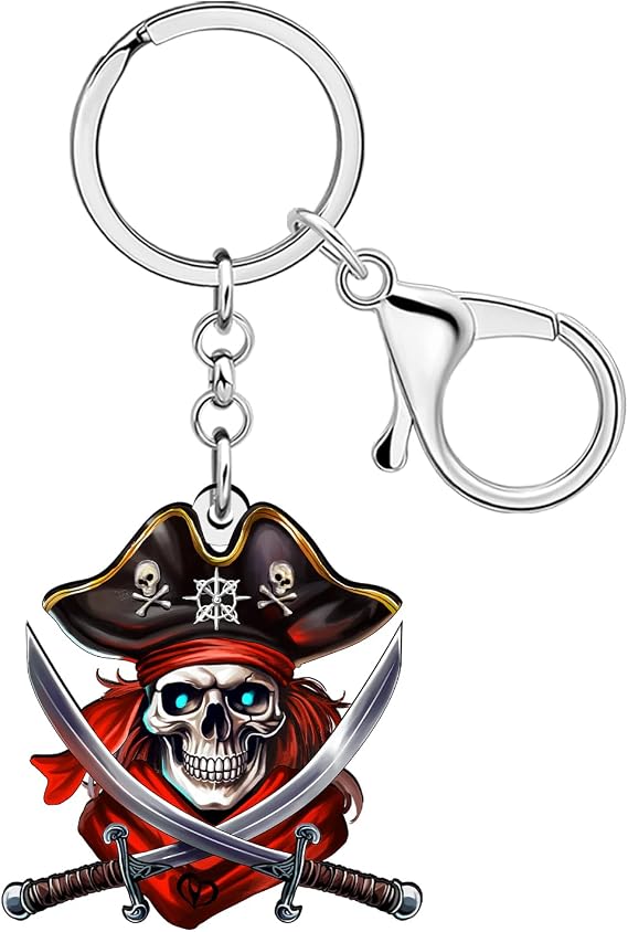 Pirate Skull Keychain Halloween Gifts for Women Teens - skull backpack