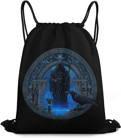 Reaper Grim Ghost Skull Casual Drawstring Bags Light Sackpack - string light
