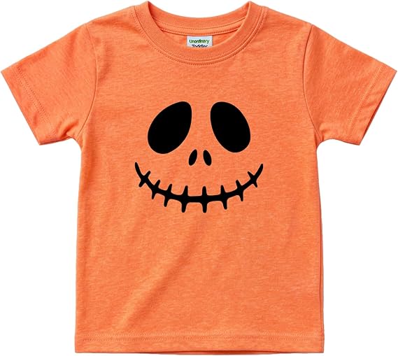 Kids Halloween Shirt for Toddler Boys Girls Jack O Lantern Pumpkin Funny Ghost Skull Shirts Trick or Treat Party Costume Tee - skull tshirt