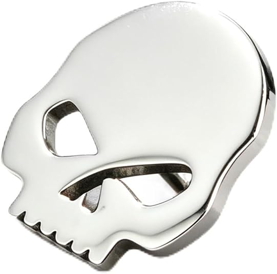 Gothic Silver Skull Brooch Pins, Punk Metal Halloween Decorative Label Pin - sugar skull costume