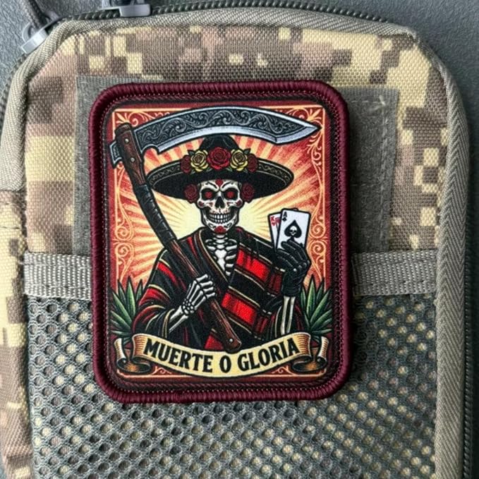 Sugar Skull Grim Reaper Patch for Backpacks - skull backpack