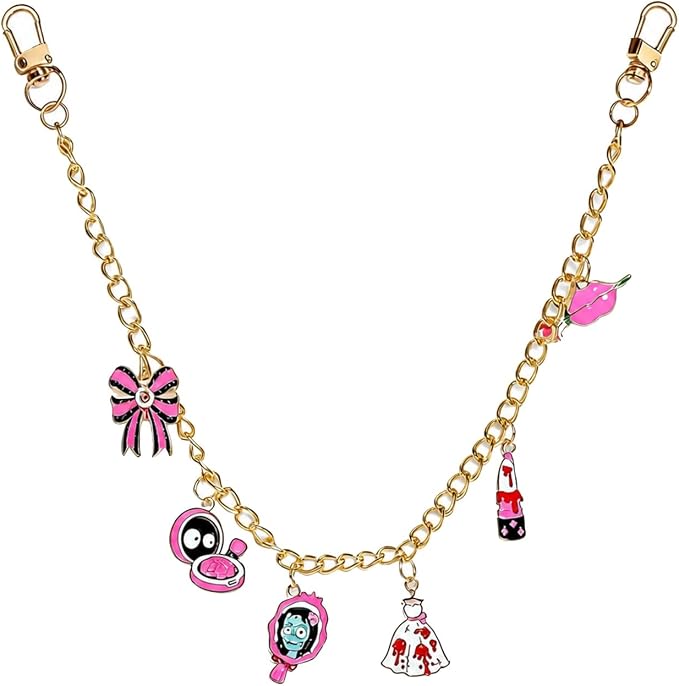 Halloween Skull Bag Charm Chain Gothic Skeleton Handbag Decoration Pendant - sugar skull handbags for sale
