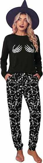 Ekouaer Women’s Pajama Sets Long Sleeve Jogger Pj Sets with Pockets XS-XXL