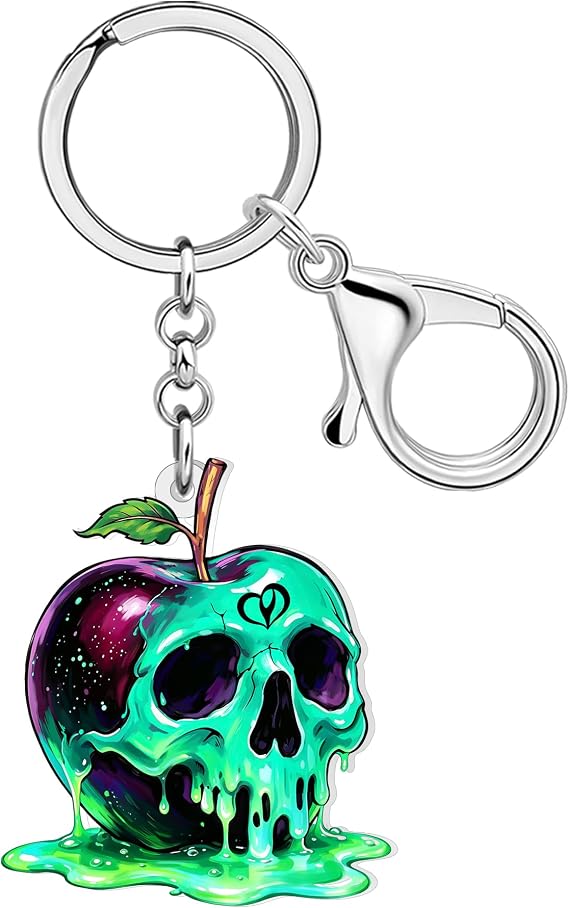 Halloween Skull Fruit Keychain, Spooky Gifts for Women - sugar skull handbags for sale