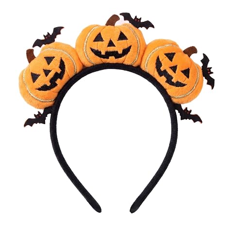 Halloween Headband, Pumpkin Bat Devil Headbands Headwear Hair Accessories - skull headband