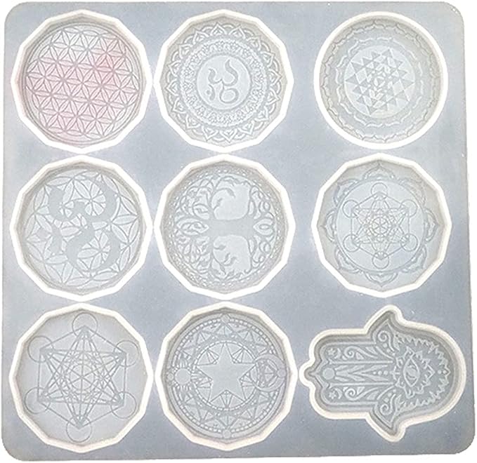 Pendants Keychain Casting Resin Flower of Life Earrings Eardrop Danglers Silicone Jewelry Mold Silicone Remover Gel - skull ashtray