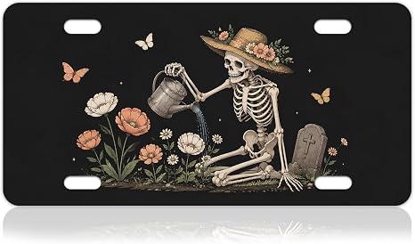 Funny Front License Plate,Skull License Plate,Decorative License Plate - skull plate