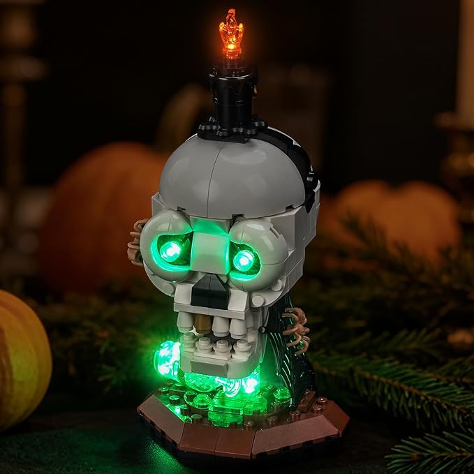 LED Lighting Compatible with Lego Halloween Skull Candle 40883 - JUST Lights,Light Kit Compatible with LEGO 40883,NOT Included The Model - skull candle