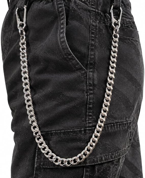 Wallet Chain, Thick Pants Chain for Jeans Belt Pants,for Men Women - skull wallet