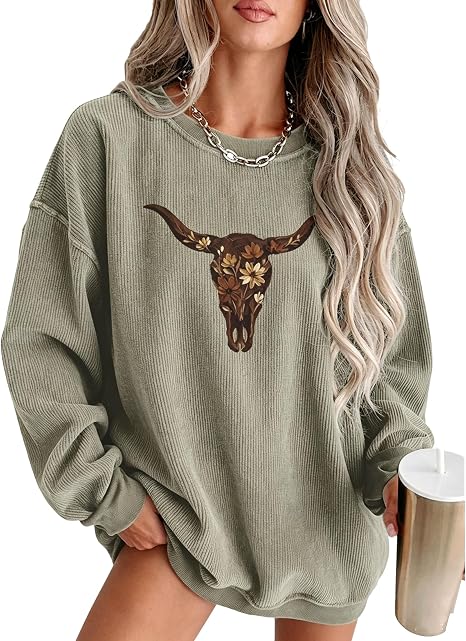 UNIQUEONE Western Cowgirl Sweatshirts for Women Country Concert Outfits - skull leggings