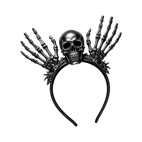 Skull Hand Headband, Gothic Halloween Costume Headpiece - skull headband