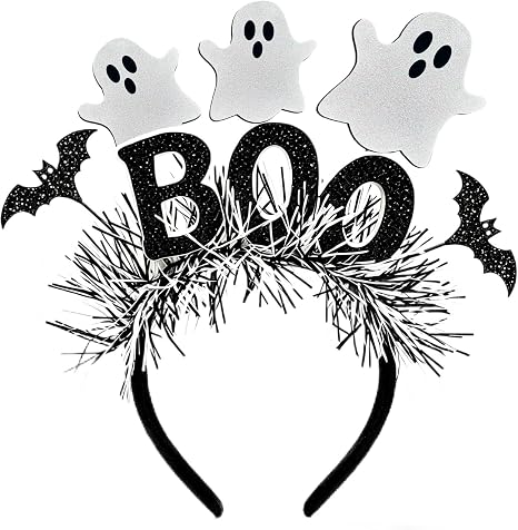Halloween Boo Headband Bats Ghost Headwair for Halloween Party Women Adult - skull headband