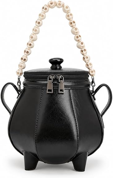Gothic Witch Cauldron Novelty Purse for Women Halloween Shoulder Handbag - sugar skull handbags for sale