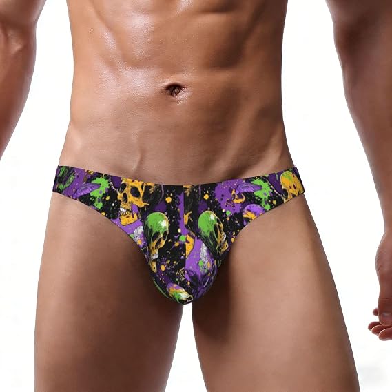 Mens Bikini Underwear-Skulls - skull swimsuit