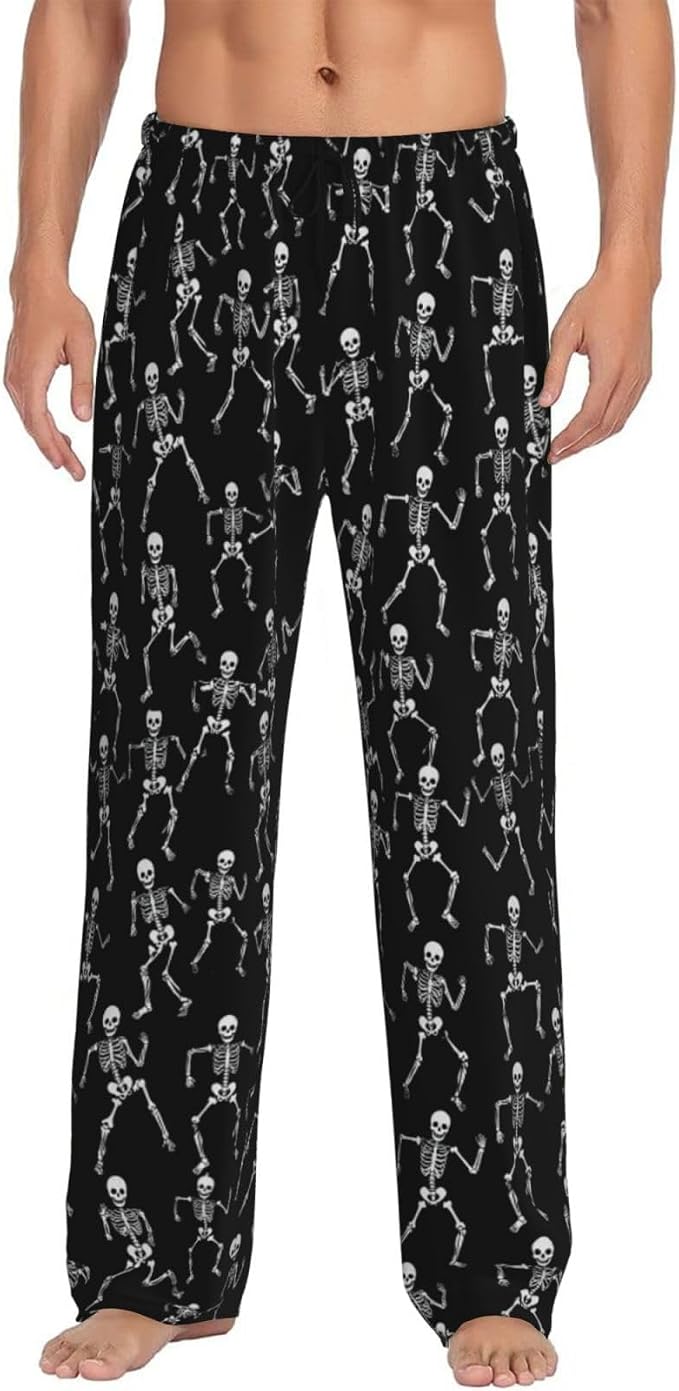 Men's Pajama Pants Sleepwear Lounge Pj Bottoms - skull pajamas