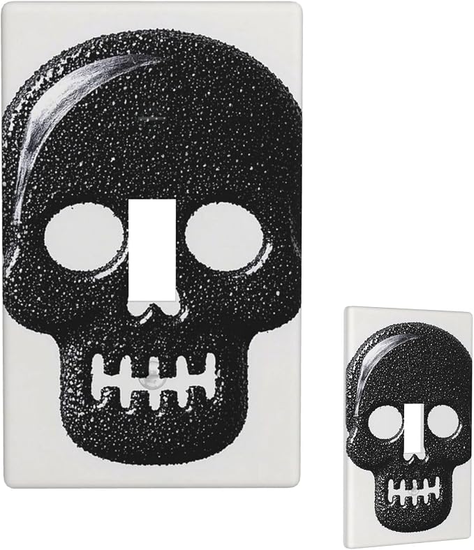 1 Gang Single Toggle Wall Plates Unbreakable Decorative Light Switch Plates - skull plate