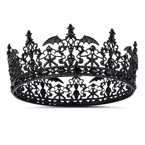 Gothic Black Crown for Women, Skeleton Headband for Halloween - sugar skull costume