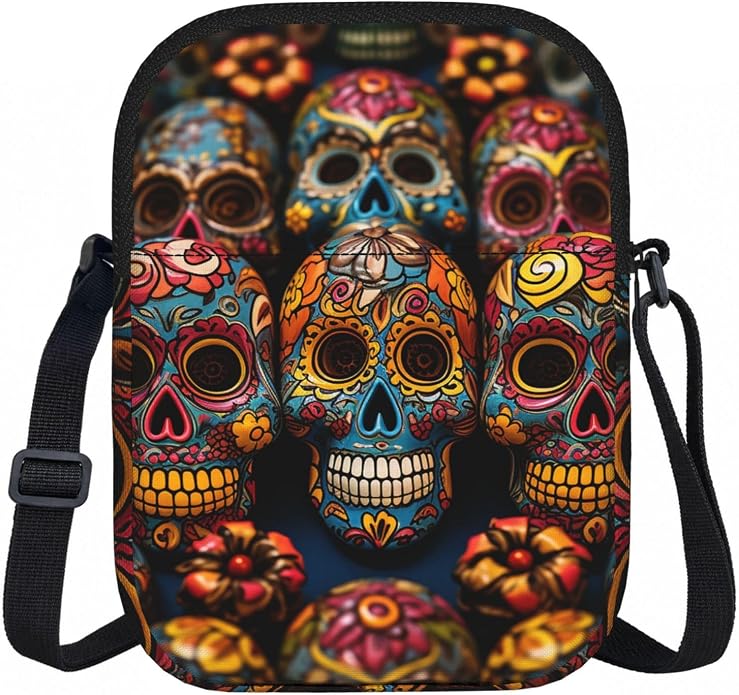 Women Cell Phone Purse Small Crossbody Bags Zipper Sling Purses Phone Bag - sugar skull handbags for sale