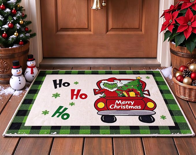 Funny Festive Doormat, Merry Christmas Welcome Door Mat
