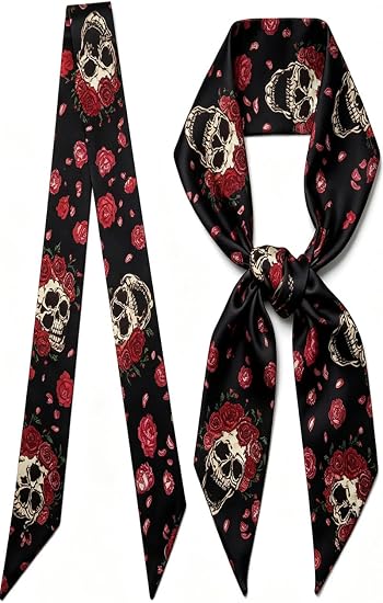 Halloween Flower Bones Purse Handle Scarves Handbag Scarf(XSJ2) - sugar skull handbags for sale
