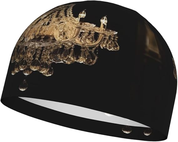 Gorgeous Crystal Chandelier Cooling Skull Cap Motorcycle Helmet Liner Men Women
