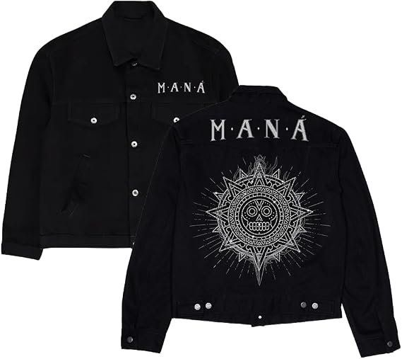 Maná Vivir Sin Aire Tour Denim Jacket - skull jacket