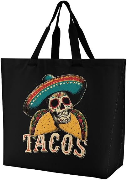 Mexico Sugar Skull Tacos Women's Tote Shoulder Bag - sugar skull handbags for sale