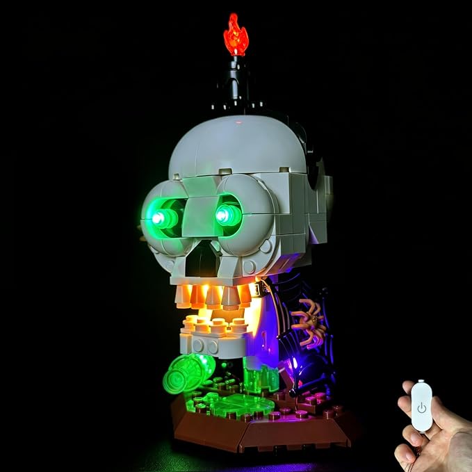 LED Light Kit compatible with Lego Halloween Skull Candle 40883
