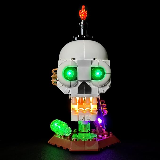 LED Light Kit Compatible with Lego Halloween Skull Candle 40883 - skull candle
