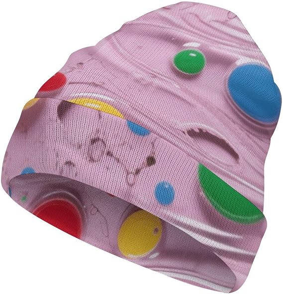 Colored Icing Sugar Winter Beanie Hat Knit Hat Skull Cap - sugar skull costume