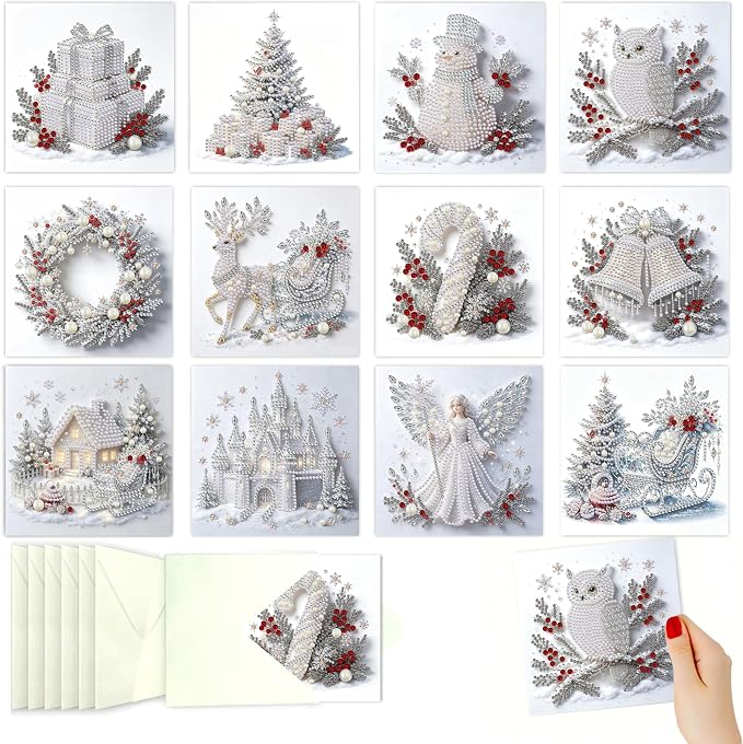 NCMCDZS Christmas Pearl Art Kits for Adults, Angel Pearl Painting Kit - skull painting
