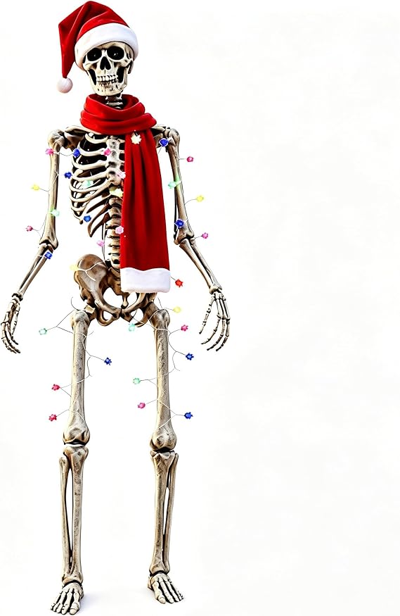 12ft Skeleton Christmas Costume - skeleton