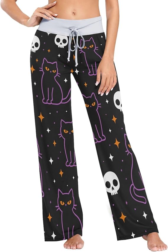 Women's Pajama Pants Lounge Pajama Bottoms - skull pajamas