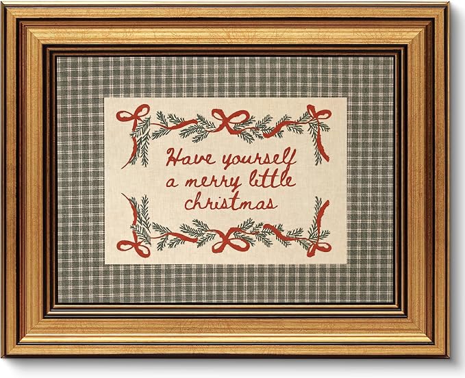 Framed Christmas Wall Art,Traditional Plaid Style for Christmas Lovers - skull wall art