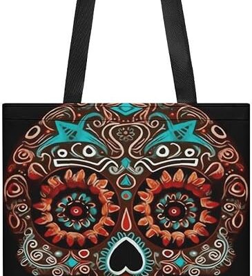 Sugar Skulls Day of The Dead Tote Bag Crossbody Bag Handbags