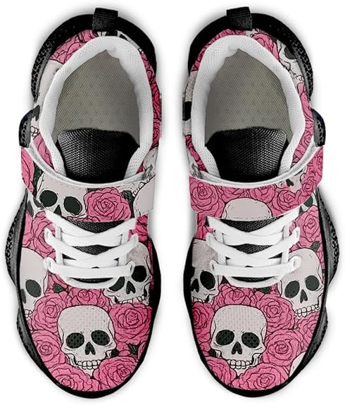 Girls' kids' sports shoes tennis shoes and running shoes with arch support - sugar skull boots