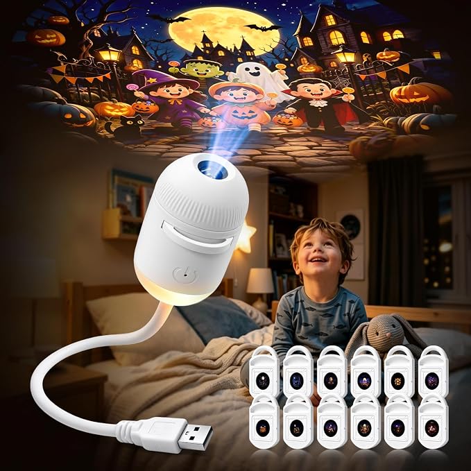 2026 Halloween Projector Lights, Window & Indoor Decorations, Holiday Gift