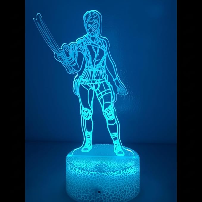 3D Night Light, Killer Role, 16 Color Changing Cartoon USB Desk Lamp Illusion Lighting with Remote Control for Home Decor Gift for Gamer (Skull Merchant)