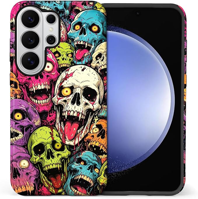 Horror Skull Graffiti Halloween Case for Samsung Galaxy S26 Ultra - Skull phone case