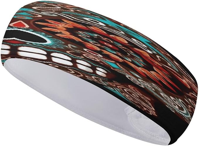 Sugar Skulls Day of The Dead Sport Headbands Sweatband Athletic Headband - skull headband