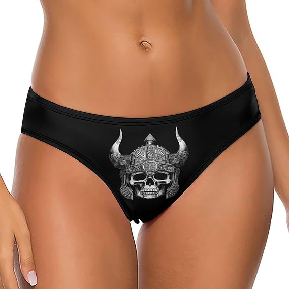 Viking Skull Women's Thongs T-back Underwear XXL - skull swimsuit
